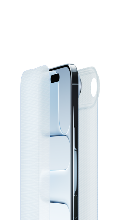 Ceramic Shield, von einem iPhone getrennt dargestellt.