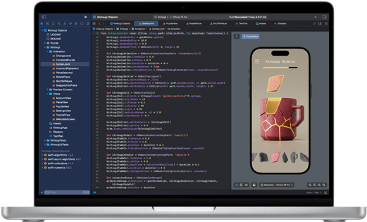 App Xcode en una MacBook Pro