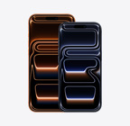 iPhone 17 Pro Max, преден екстериор, цвят космическо оранжево, iPhone 17 Pro, преден екстериор, цвят дълбоко синьо